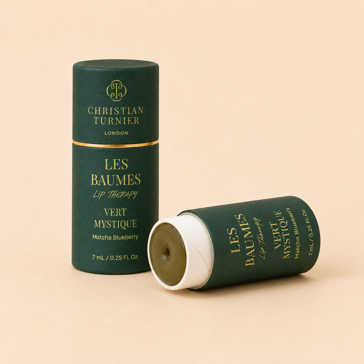Vert Mystique Lip Therapy 7 ml open paper tube with gold detail